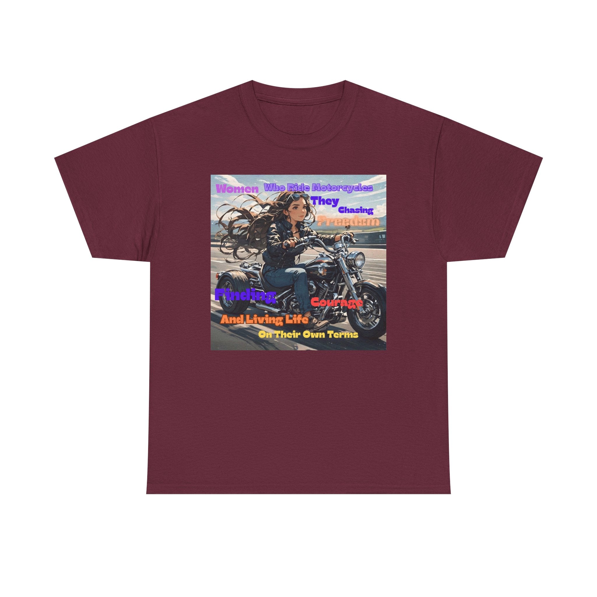 Motorcycle Rider Tee — "They Chasing Freedom" Biker Graphic Shirt