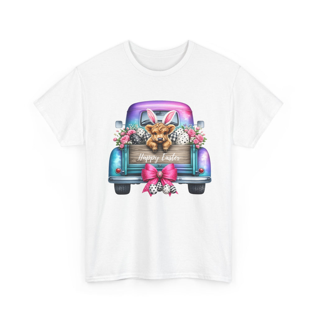 Easter Truck T-Shirt — "Happy Easter" Puppy in Bunny Ears Graphic Tee