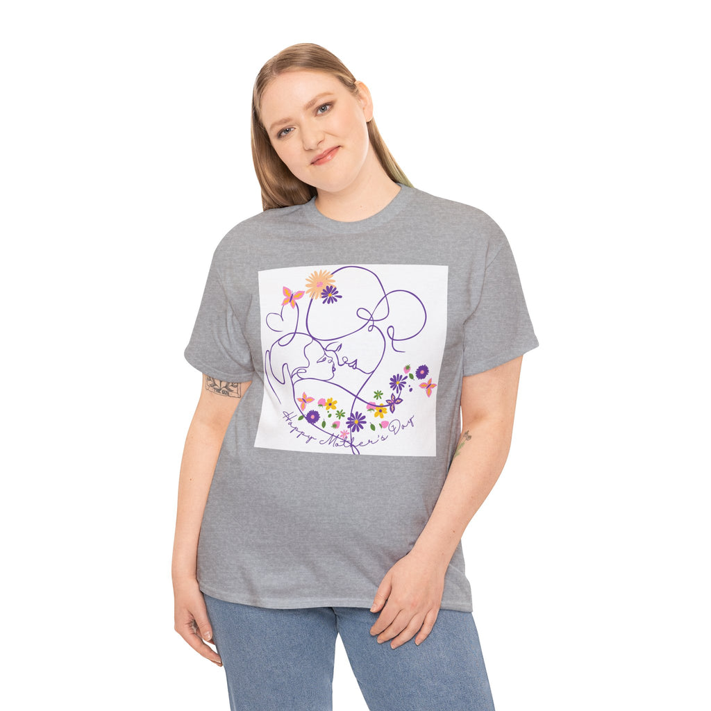 Floral Love Line Art Tee — "Start Anew" Flower Graphic T‑Shirt