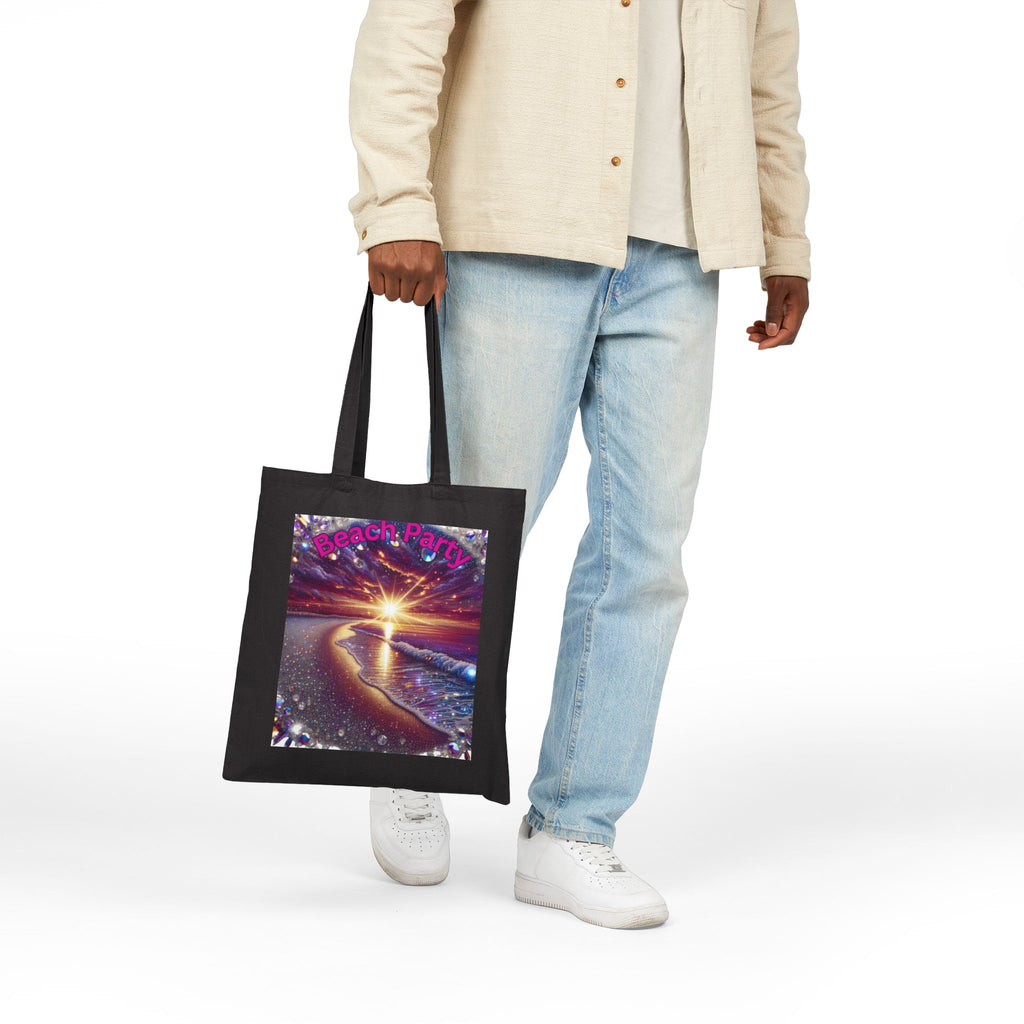 Tote Bag — 'Beach Party' Sunset Seaside Canvas Tote