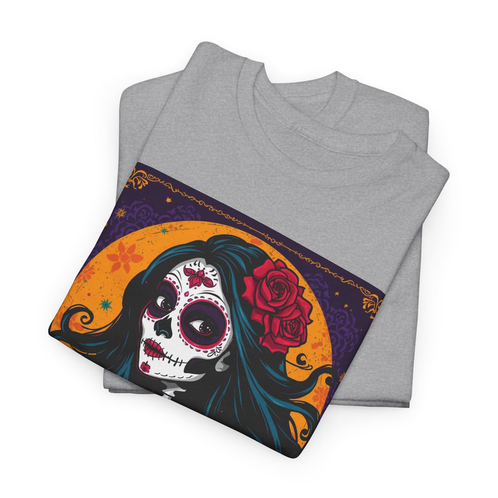 Day of the Dead Skull Tee – "Not in Jail, Not in a Mental Hospital..."