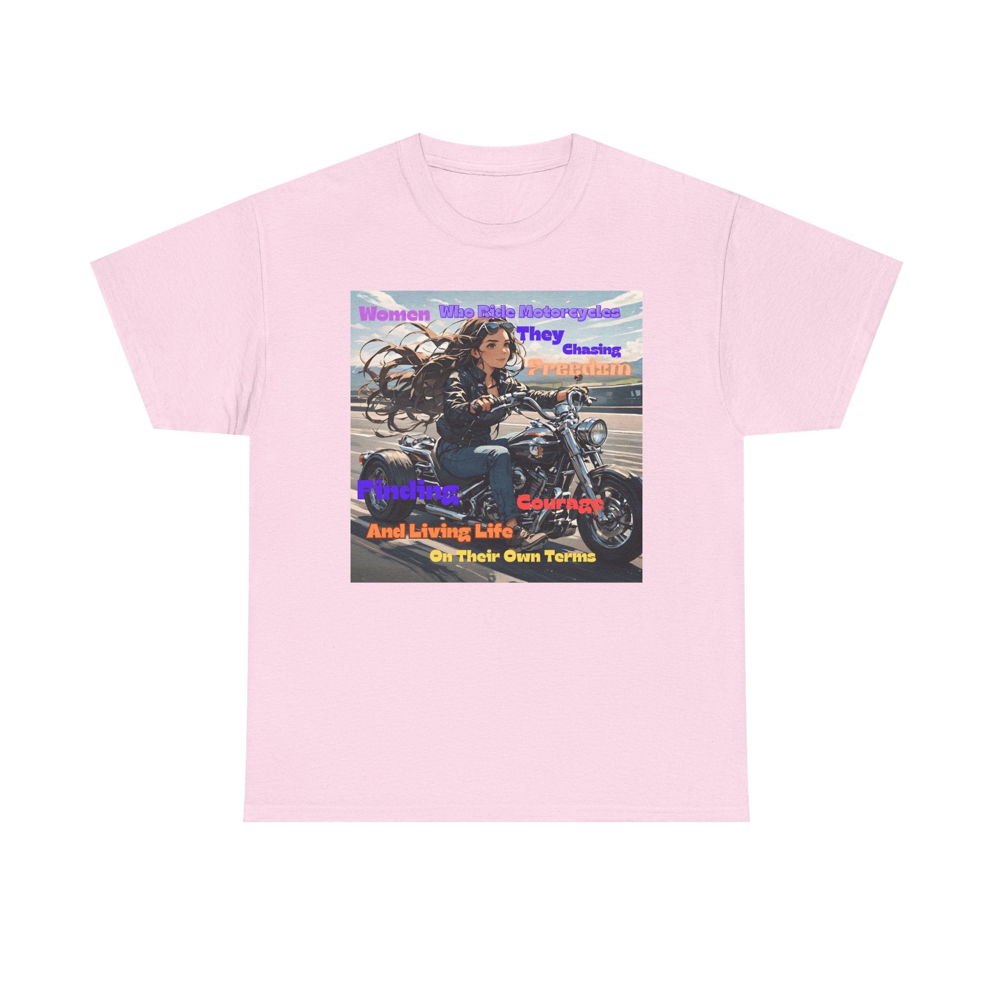 Motorcycle Rider Tee — "They Chasing Freedom" Biker Graphic Shirt