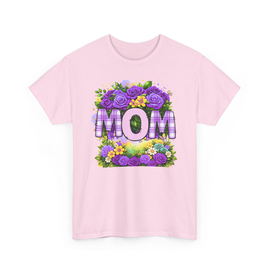Mom Floral Graphic Tee — Purple Rose Mother’s Day Shirt