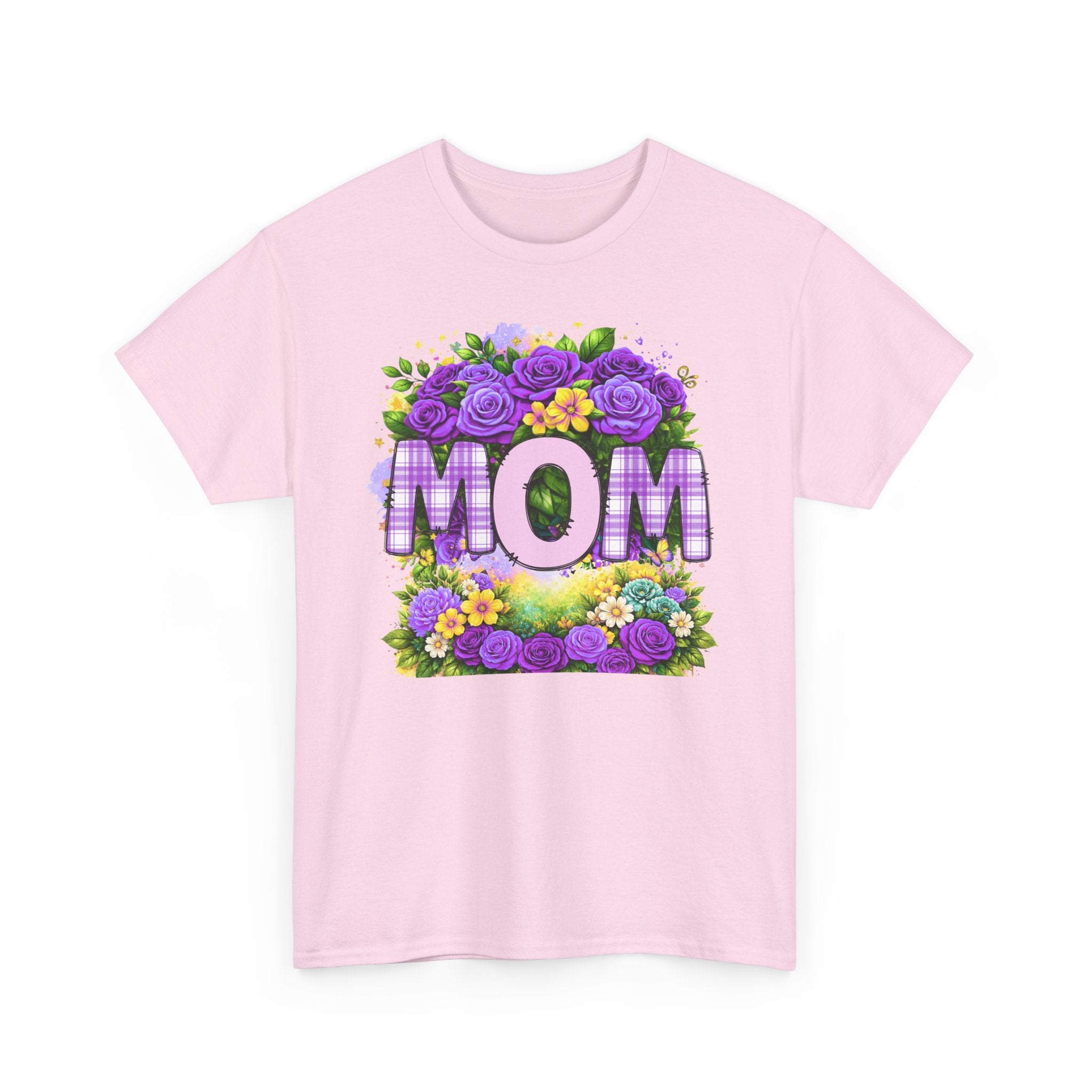 Mom Floral Graphic Tee — Purple Rose Mother’s Day Shirt