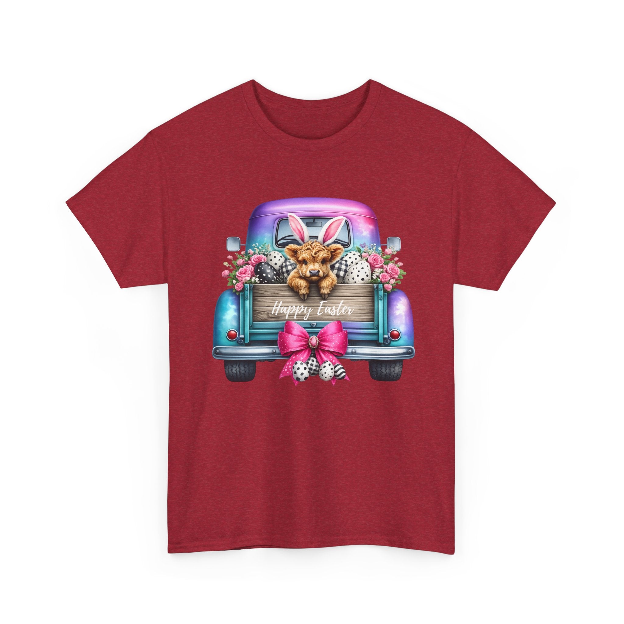 Easter Truck T-Shirt — "Happy Easter" Puppy in Bunny Ears Graphic Tee