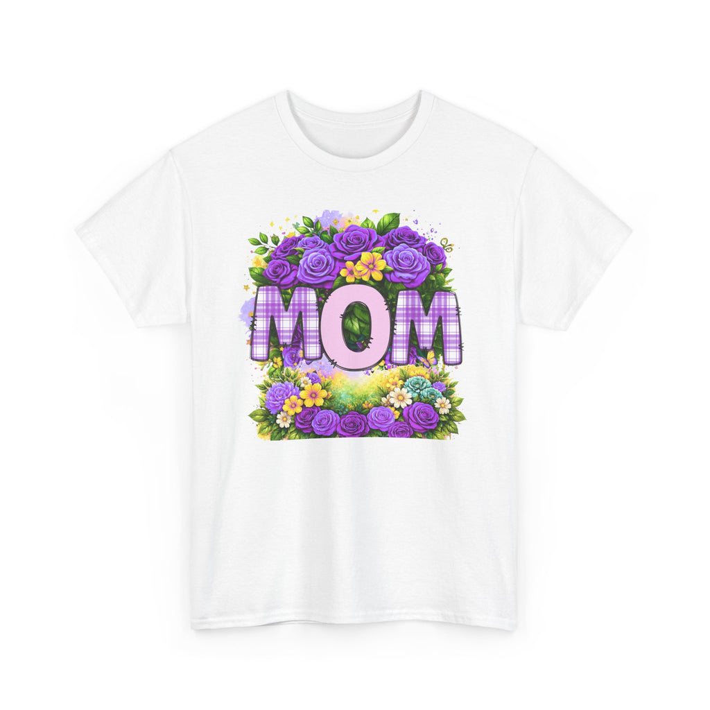 Mom Floral Graphic Tee — Purple Rose Mother’s Day Shirt