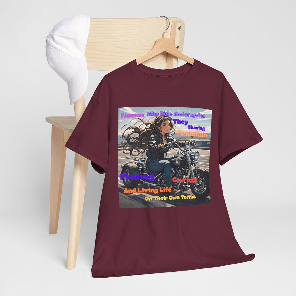 Motorcycle Rider Tee — "They Chasing Freedom" Biker Graphic Shirt