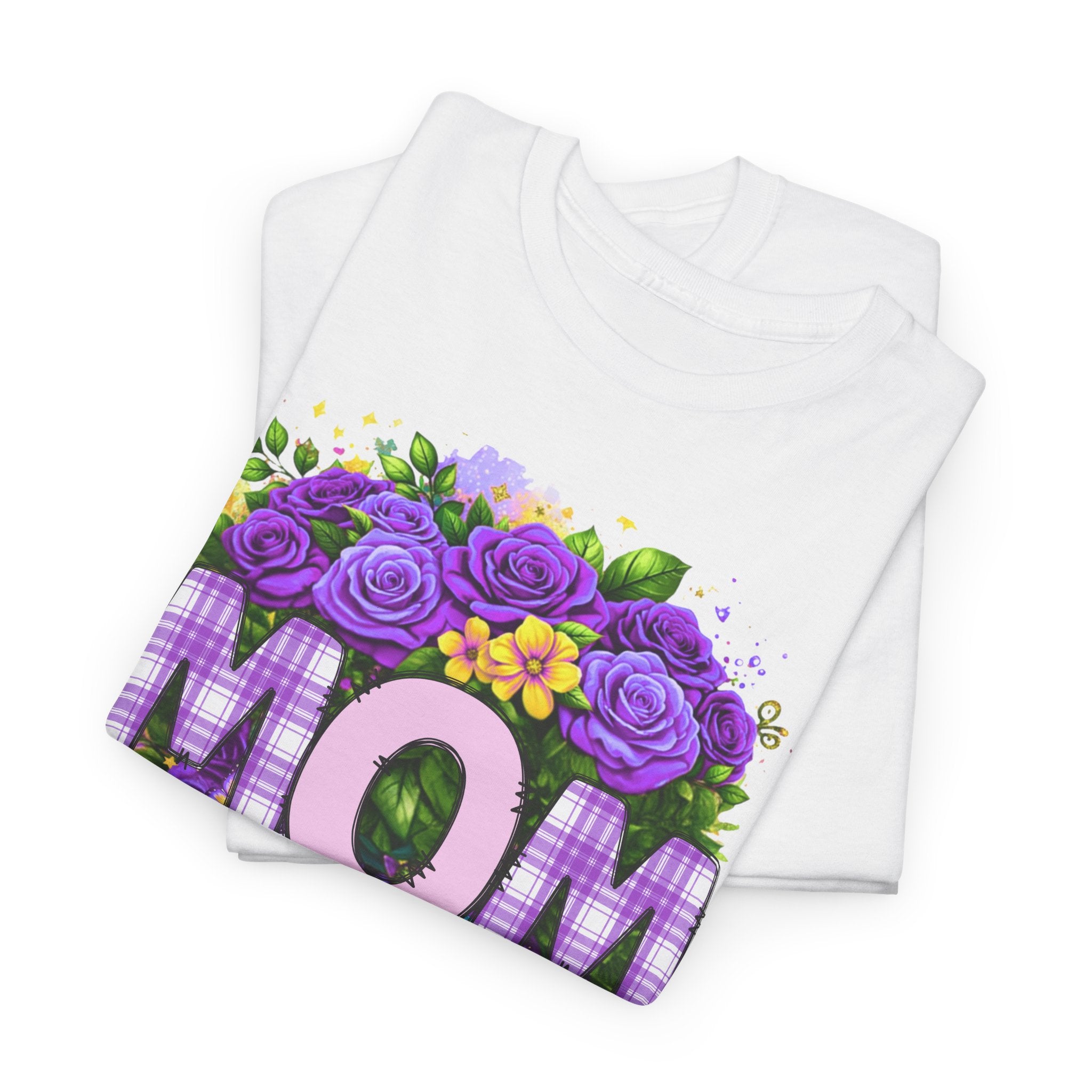 Mom Floral Graphic Tee — Purple Rose Mother’s Day Shirt