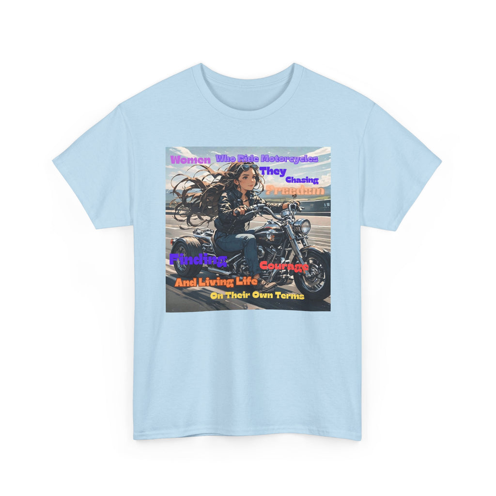 Motorcycle Rider Tee — "They Chasing Freedom" Biker Graphic Shirt