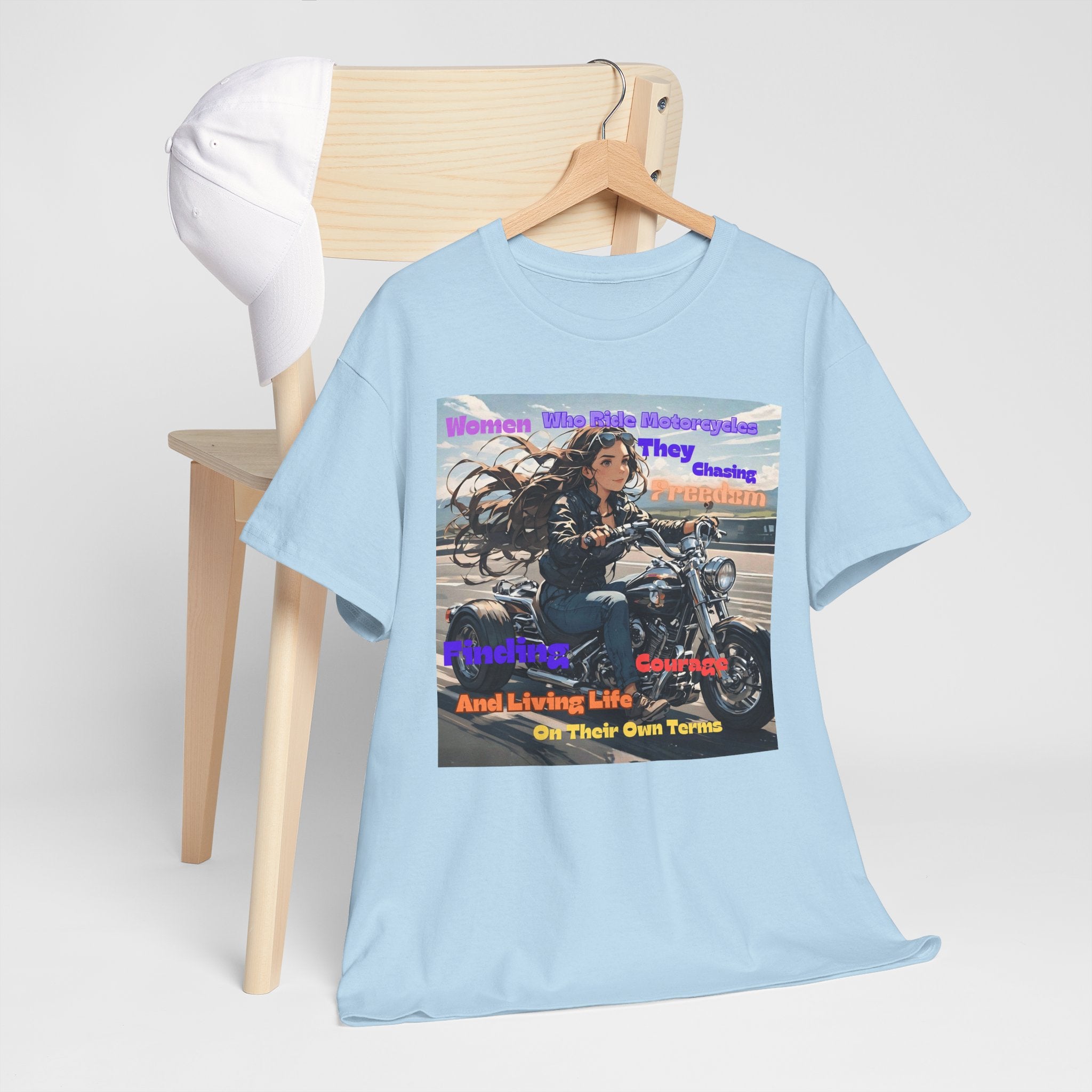 Motorcycle Rider Tee — "They Chasing Freedom" Biker Graphic Shirt