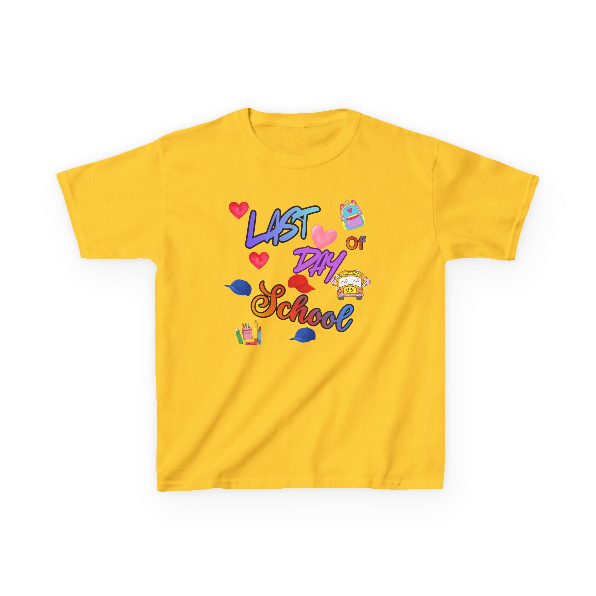 Kids "Last Day of School" T‑Shirt — Colorful End‑of‑School Celebration Tee