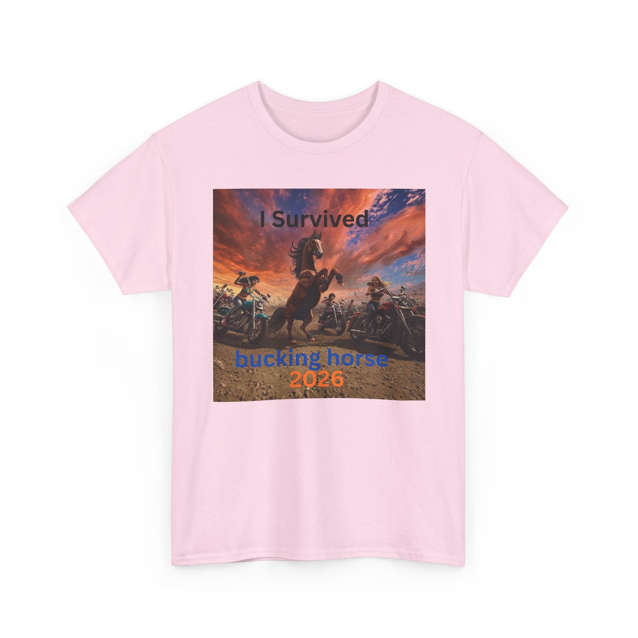 I Survived Bucking Horse 2026 T‑Shirt — Rodeo Cowboy Graphic Tee