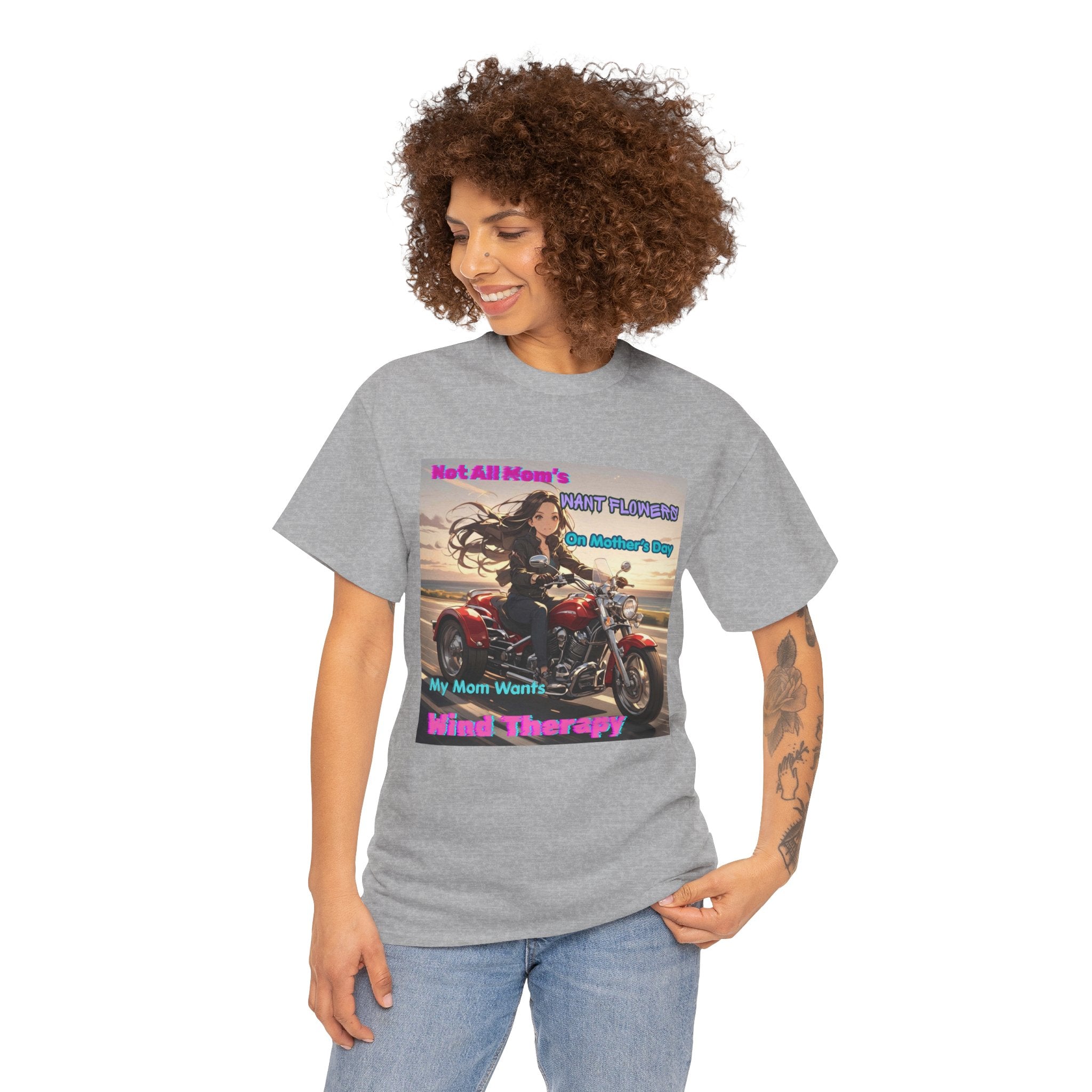 Motorcycle Mom Tee — 'Not All Moms' Mind Therapy Biker Graphic Shirt